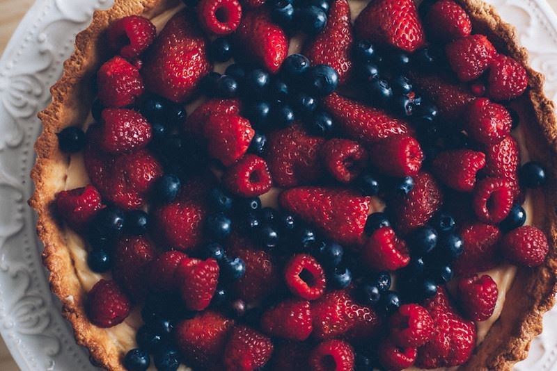 Torta de frutas vermelhas